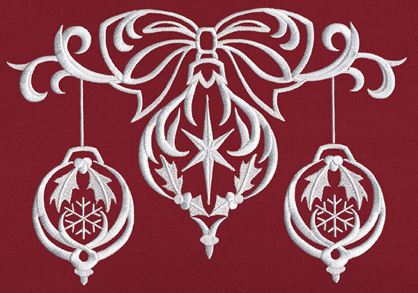 White Christmas - Draped Ornaments