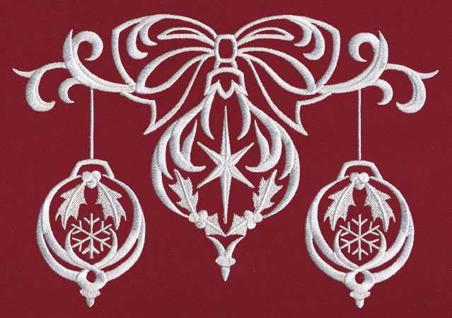 White Christmas - Draped Ornaments
