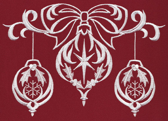White Christmas - Draped Ornaments