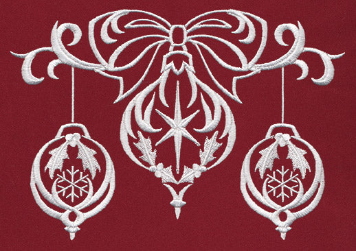 White Christmas - Draped Ornaments