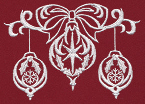 White Christmas - Draped Ornaments