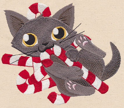 Feline Festive - Candy Cane Kitty