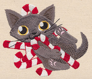 Feline Festive - Candy Cane Kitty