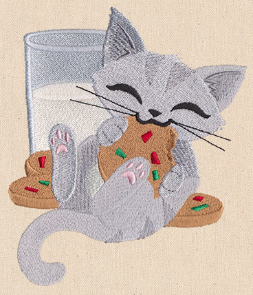 Feline Festive - Milk & Cookies Kitty