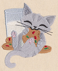 Feline Festive - Milk & Cookies Kitty