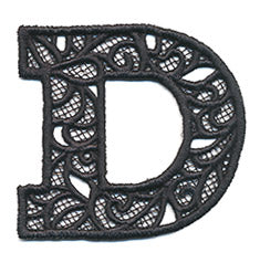 Bunting Letter D (Lace)