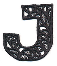 Bunting Letter J (Lace)