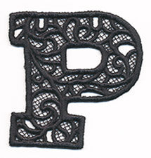 Bunting Letter P (Lace)