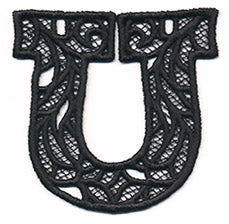 Bunting Letter U (Lace)