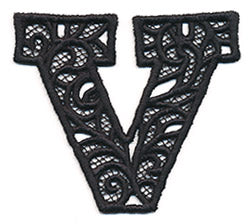 Bunting Letter V (Lace)