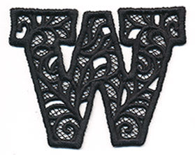 Bunting Letter W (Lace)