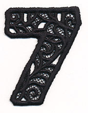 Bunting Number 7 (Lace)
