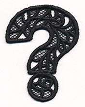 Bunting Punctuation - Question Mark (Lace)