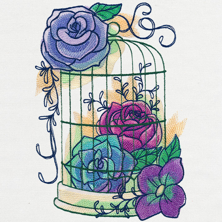 Kaleidoscope Blooms - Bird Cage