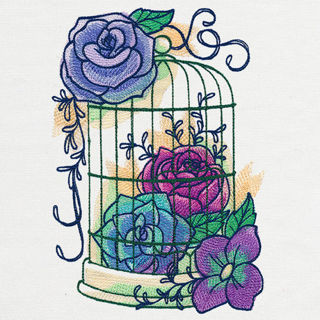Kaleidoscope Blooms - Bird Cage
