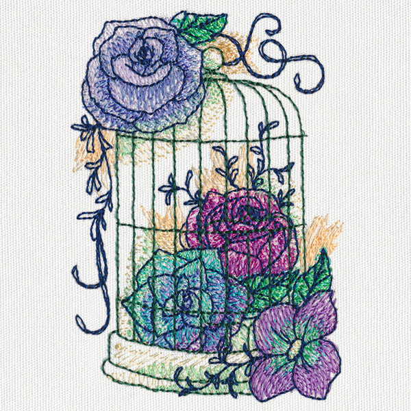 Kaleidoscope Blooms - Bird Cage