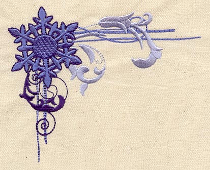 Snowflake Swirls Corner