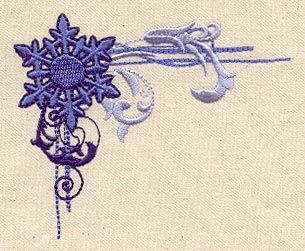 Snowflake Swirls Corner