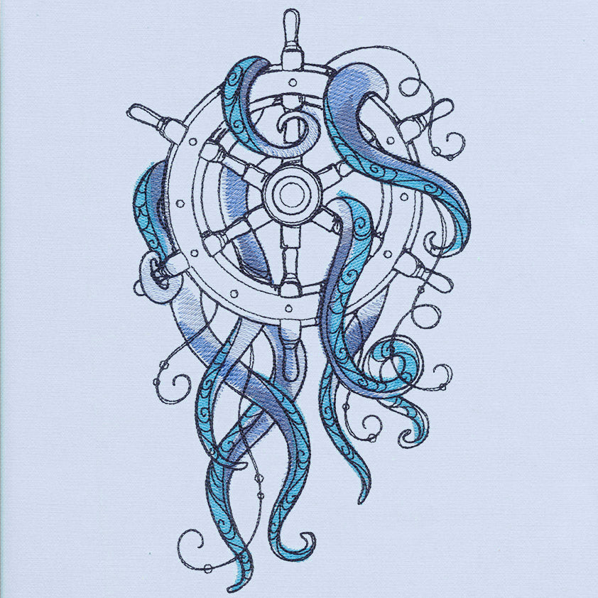 Ocean Blue - Ship Wheel