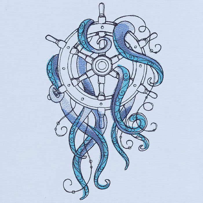 Ocean Blue - Ship Wheel