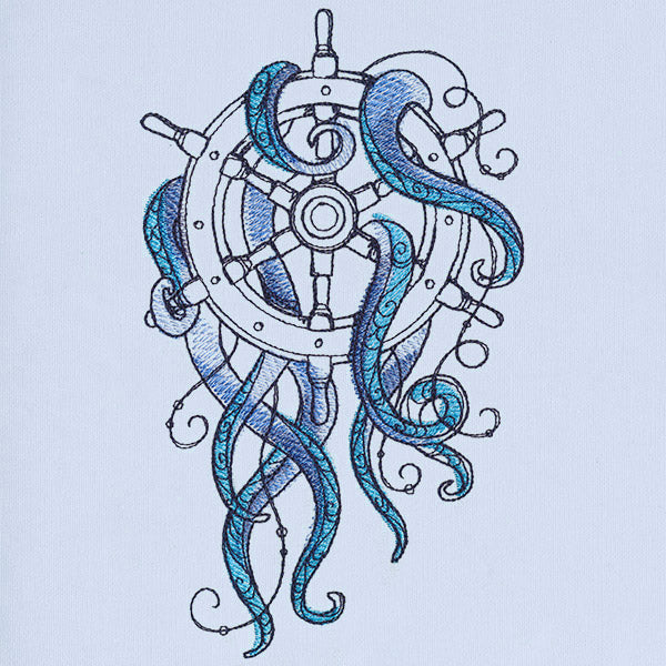 Ocean Blue - Ship Wheel
