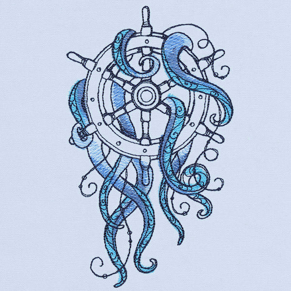 Ocean Blue - Ship Wheel