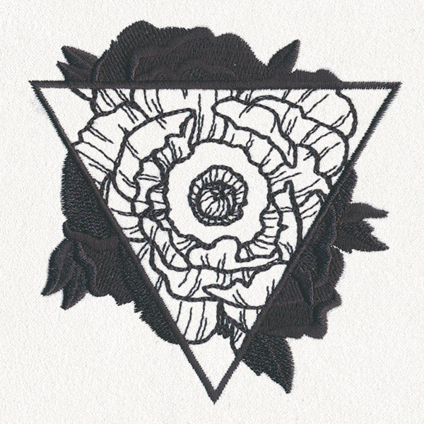 Engraved Poppy Triangle