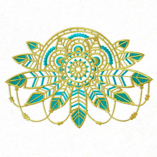 Bohemian Gold - Feathers Medallion