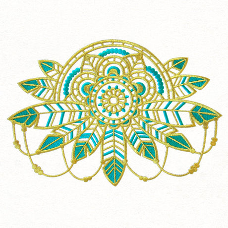Bohemian Gold - Feathers Medallion