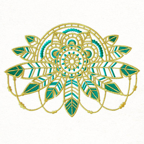 Bohemian Gold - Feathers Medallion