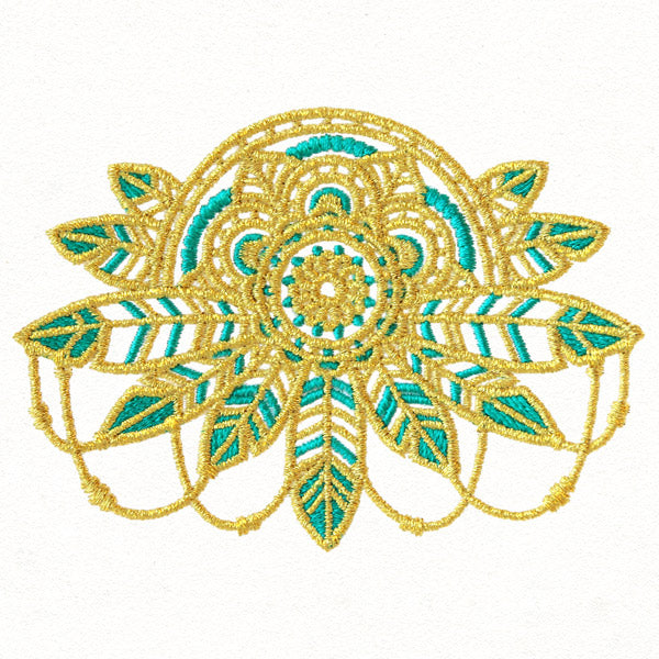 Bohemian Gold - Feathers Medallion