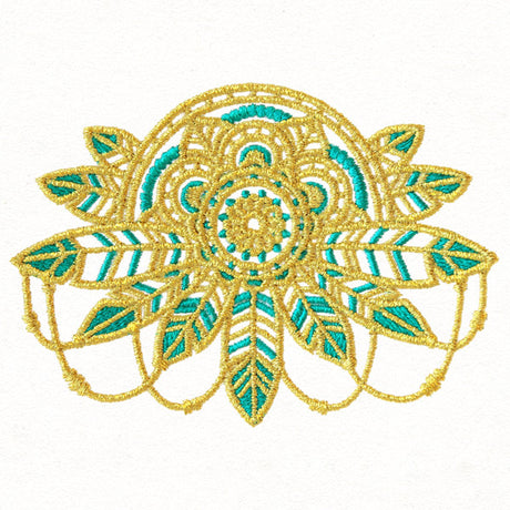 Bohemian Gold - Feathers Medallion