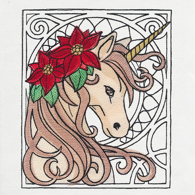 Art Nouveau Christmas - Unicorn