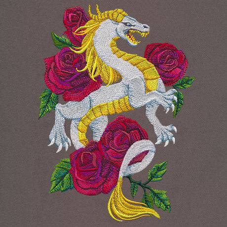 Fierce Floral Dragon