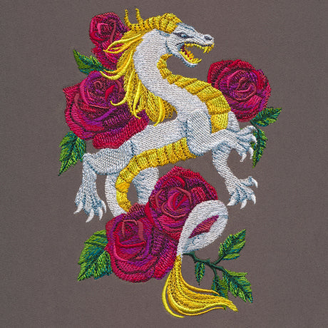 Fierce Floral Dragon