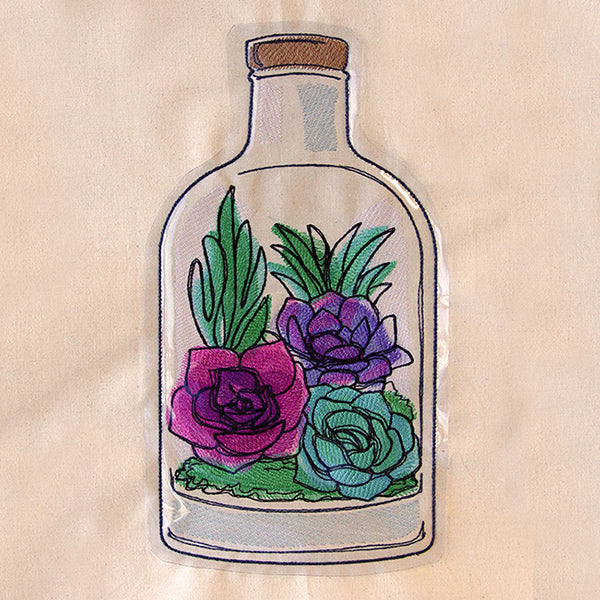 Succulent Terrarium (Vinyl Applique)