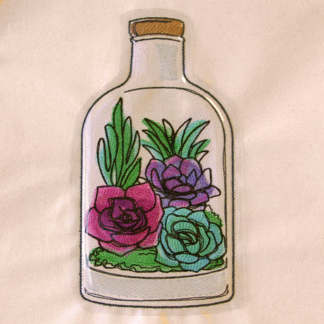 Succulent Terrarium (Vinyl Applique)