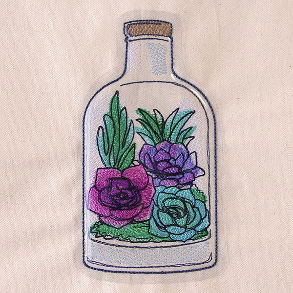Succulent Terrarium (Vinyl Applique)