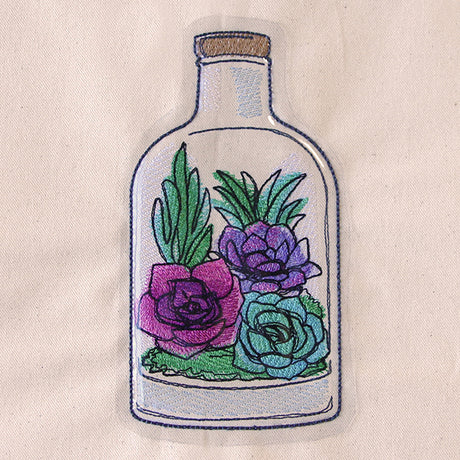Succulent Terrarium (Vinyl Applique)