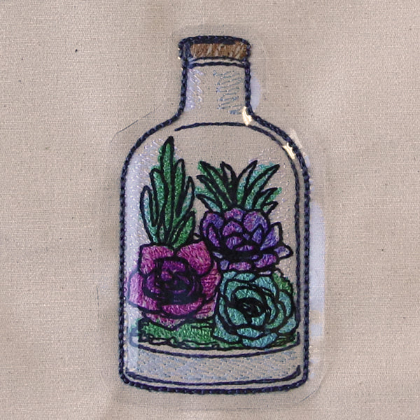 Succulent Terrarium (Vinyl Applique)