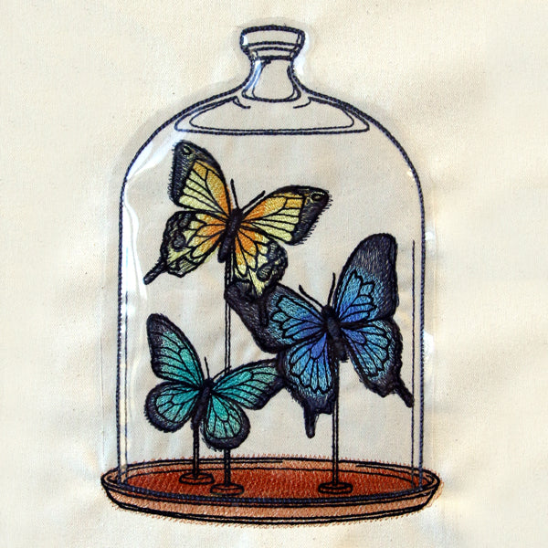 Butterfly Bell Jar (Vinyl Applique)
