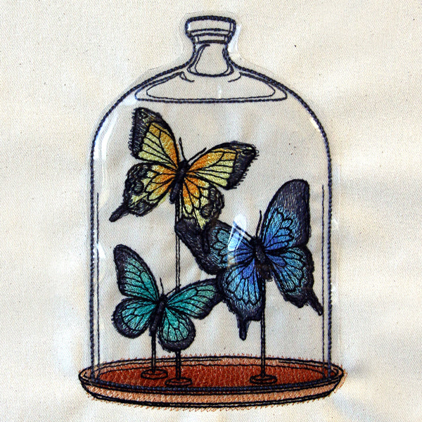 Butterfly Bell Jar (Vinyl Applique)