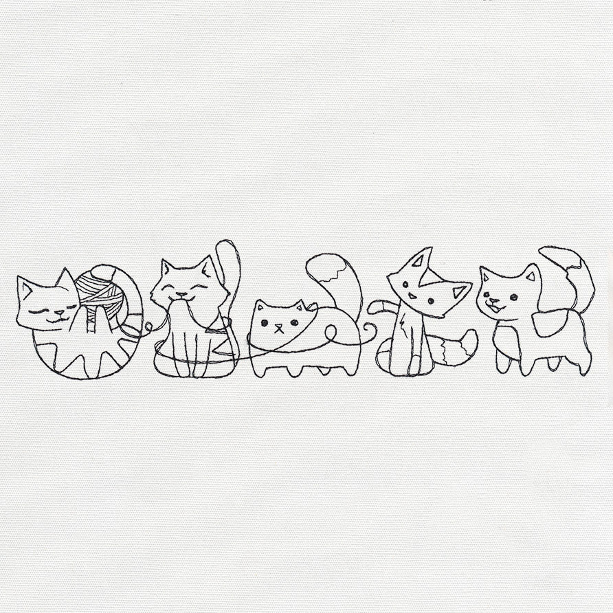 Playful Kittens Border