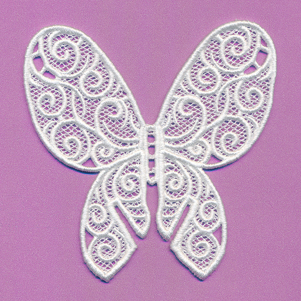 Wine Glass Butterfly (Lace)