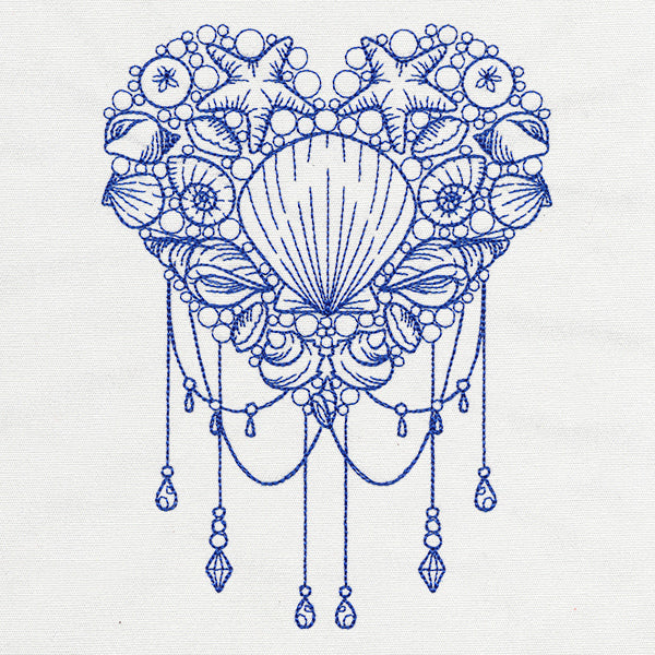 Draped Mermaid Heart