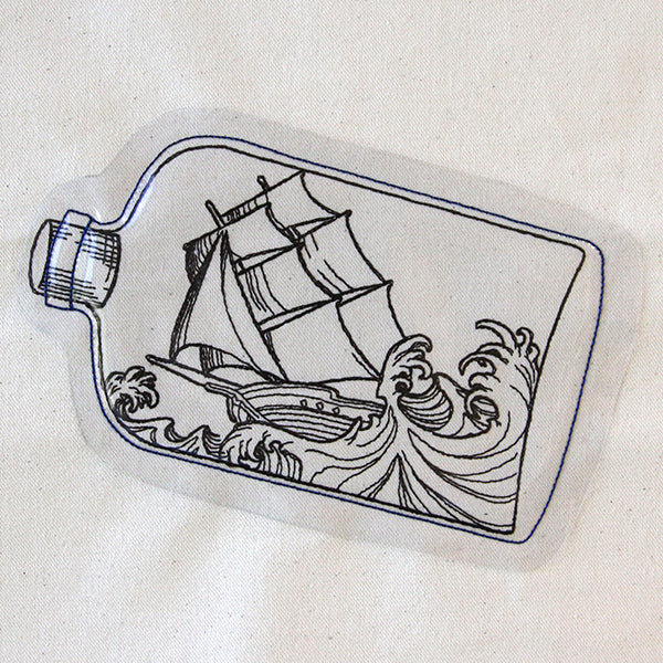 Ship in a Bottle (Vinyl Applique)