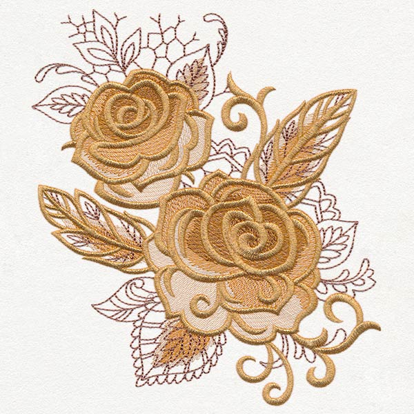 Autumn Baroque - Roses and Feathers