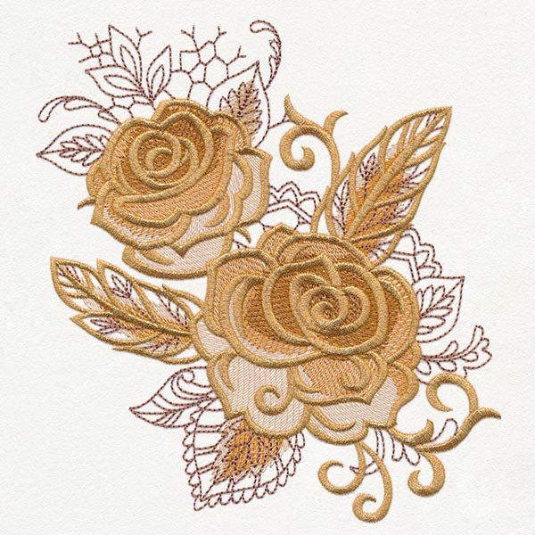 Autumn Baroque - Roses and Feathers