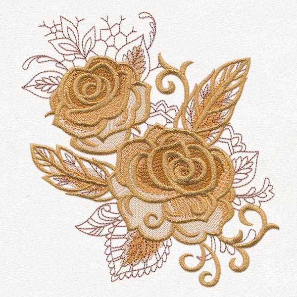 Autumn Baroque - Roses and Feathers