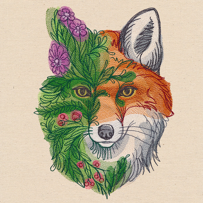 Fox in Flowers